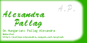 alexandra pallag business card